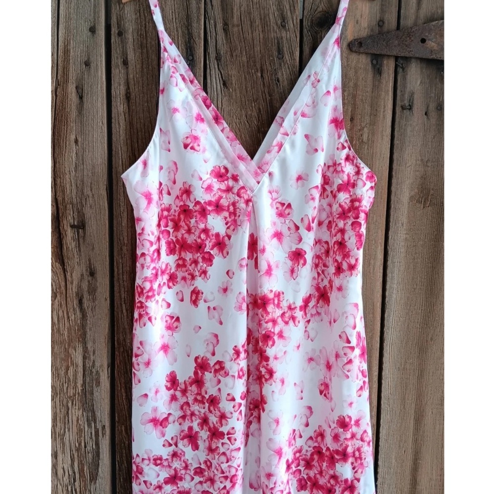 Oscar de la Renta Pink Floral Chemise
